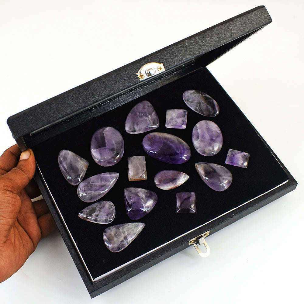 gemsmore:Amazing Amethyst Untreated Gemstone Cabochon Lot