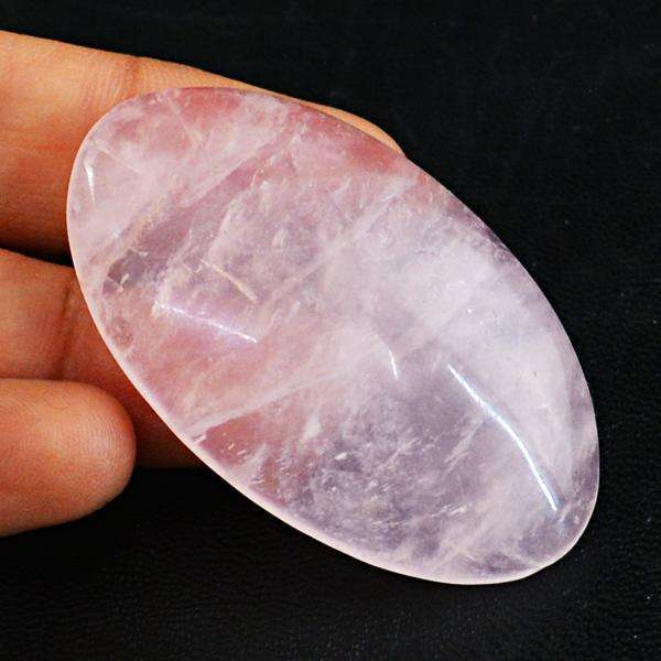 gemsmore:Amazing Genuine Oval Shape Pink Rose Quartz Loose Gemstone