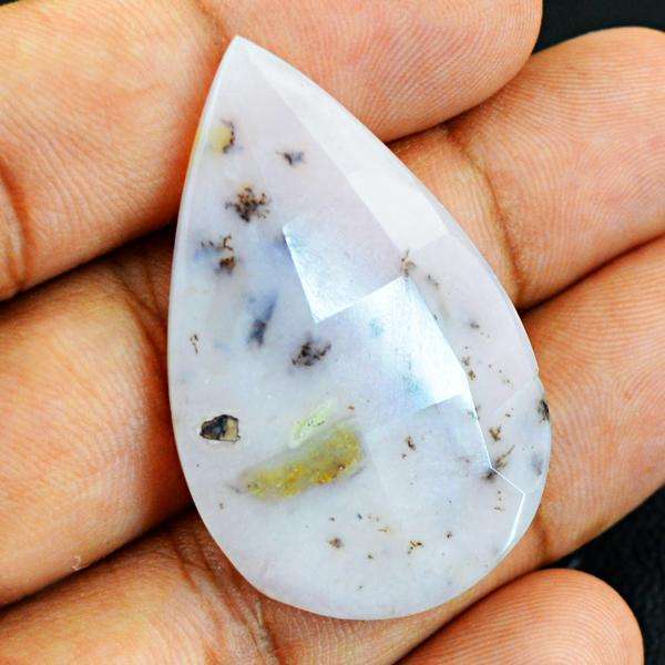 Natural Pear Shape Green Moss Agate Untreated Loose Gemstone