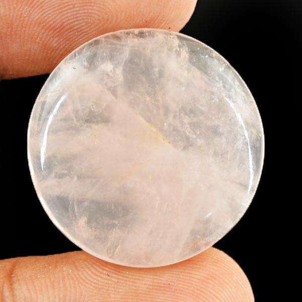 gemsmore:Amazing Natural Round Shape Pink Rose Quartz Untreated Loose Gemstone