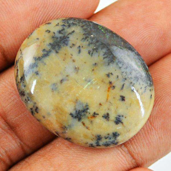 gemsmore:Amazing Oval Shape Dendrite Opal Untreated Loose Gemstone