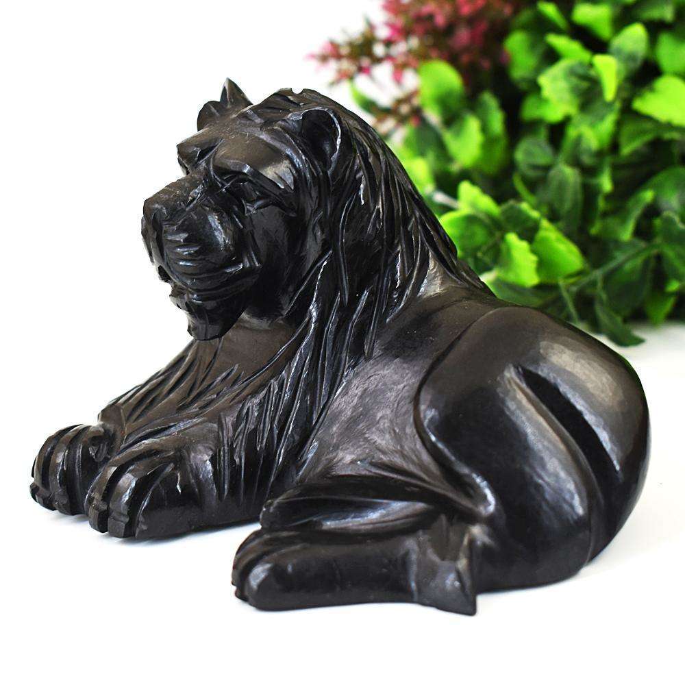 gemsmore:Artisian Spinel Gemstone Crystal Hand Carved Lion