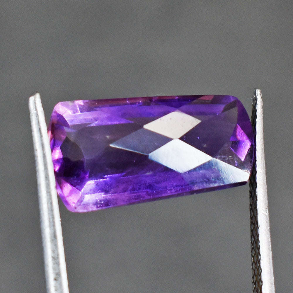 gemsmore:Awesome 7 Carats  Genuine Amethyst Faceted Gemstone