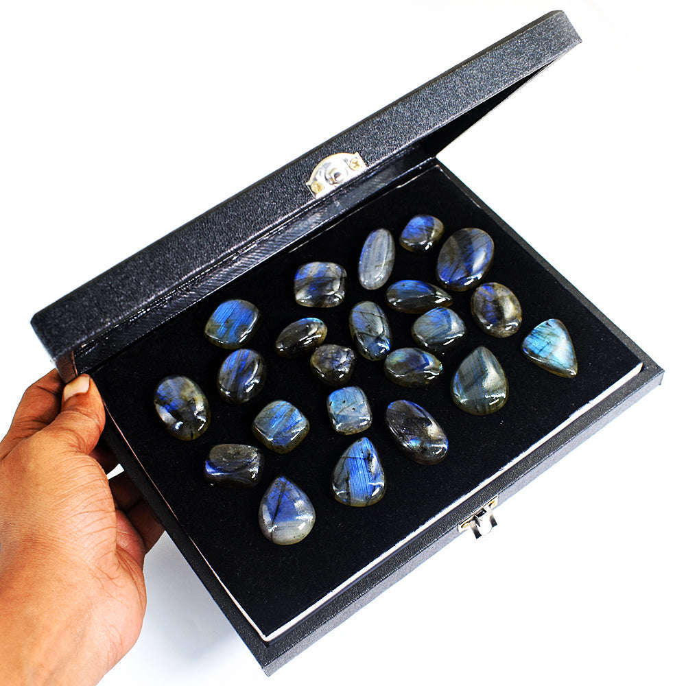 gemsmore:Beautiful Labradorite Untreated Gemstone Cabochon Lot