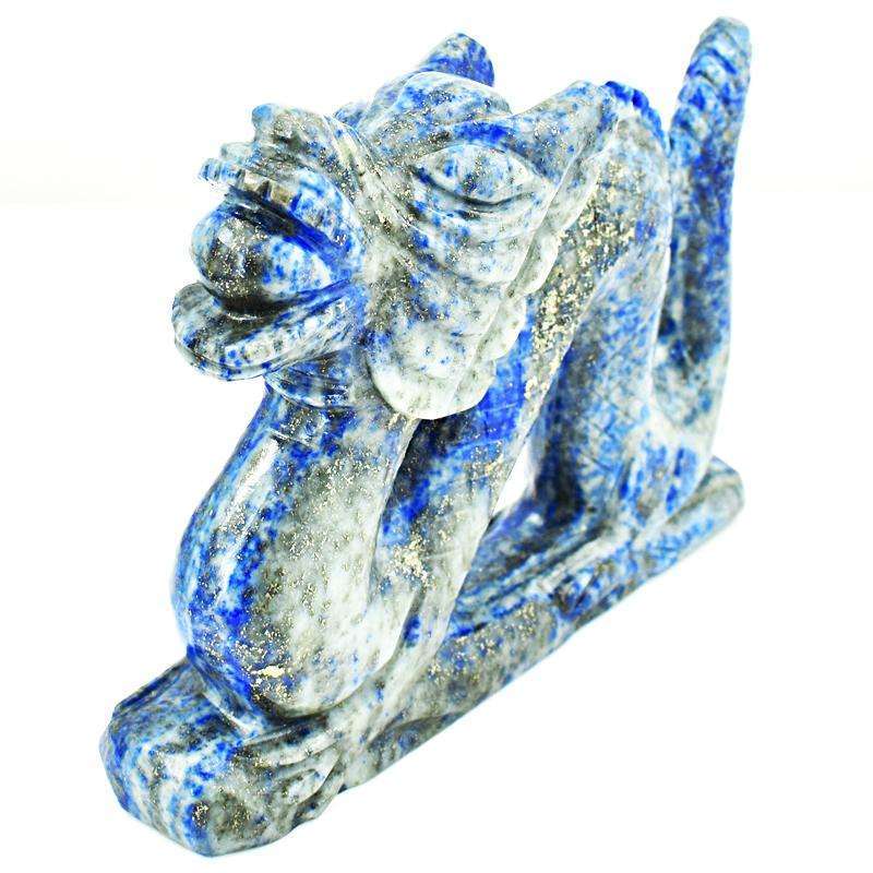 gemsmore:Blue Lapis Lazuli Hand Carved Dragon Gemstone