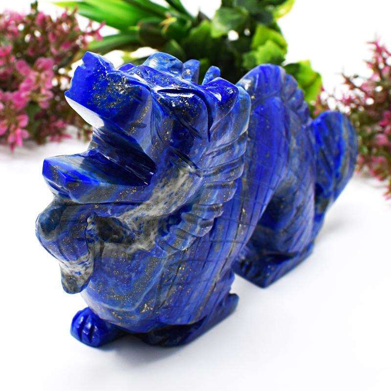 gemsmore:Blue Lapis Lazuli Hand Carved Dragon sir0