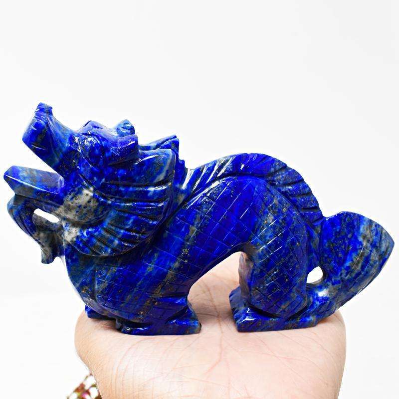 gemsmore:Blue Lapis Lazuli Hand Carved Dragon sir0