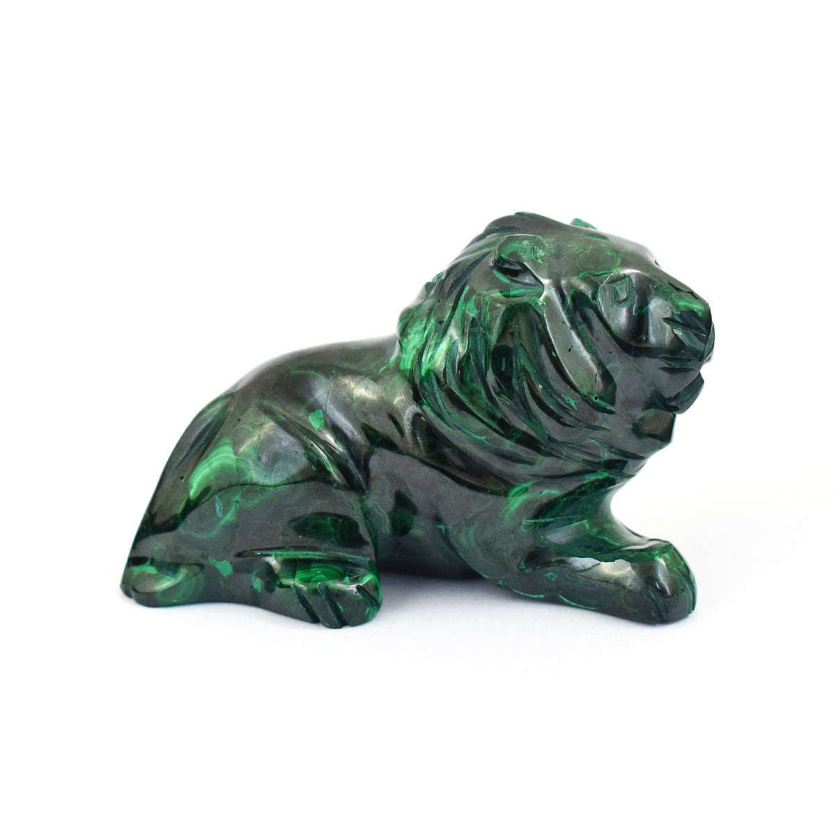 Craftsmen Congo Malachite Hand Carved Genuine Crystal Gemstone Carving