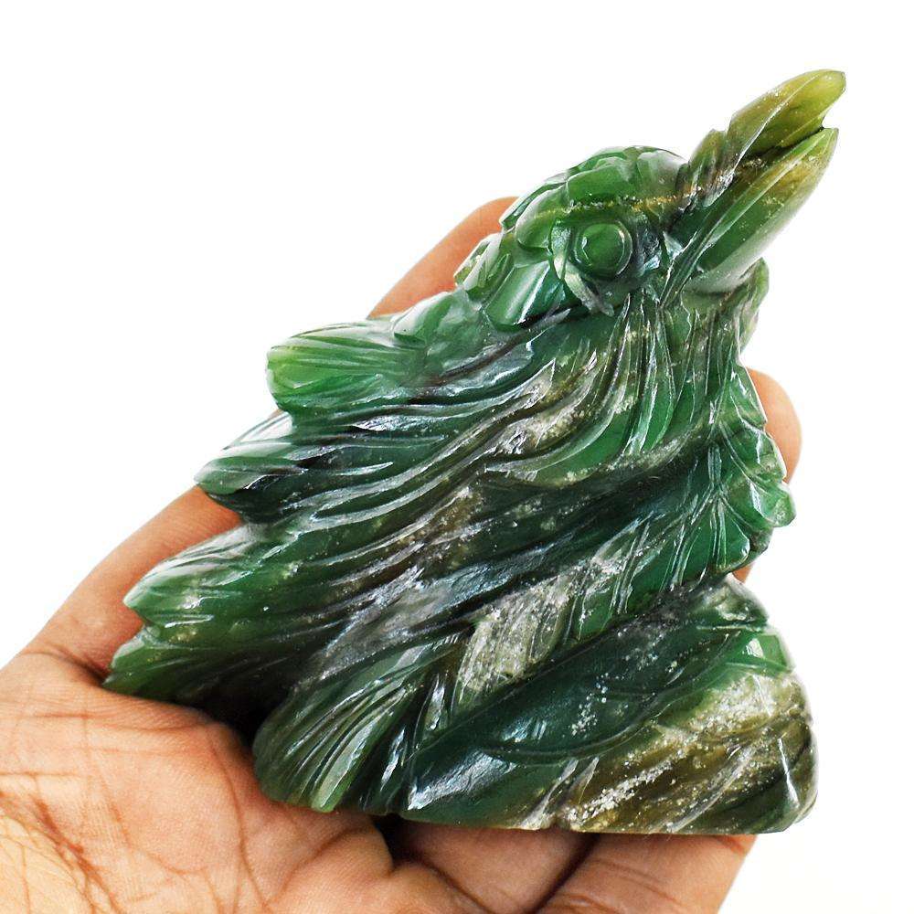 gemsmore:Craftsmen Jade Hand Carved Genuine Crystal Gemstone Carving Sparrow