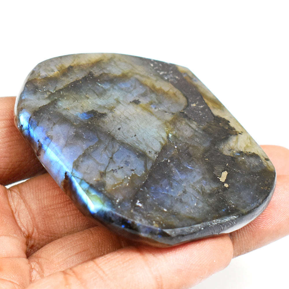 gemsmore:Craftsmen Labradorite  Hand Carved Genuine Crystal Gemstone Carving Wolf Cabochon