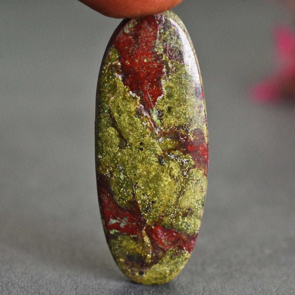 gemsmore:Exclusive 19 Cts  Genuine Dragon Blood Jasper Gemstone