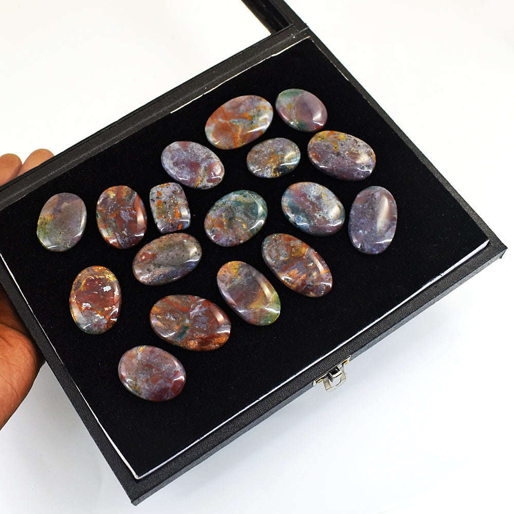 gemsmore:Exclusive Bloodstone Untreated Gemstone Cabochon Lot