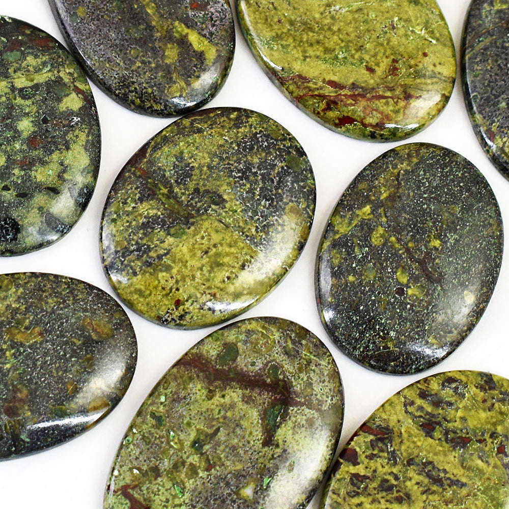 gemsmore:Exclusive Dragon Agate Untreated Gemstone Cabochon Lot