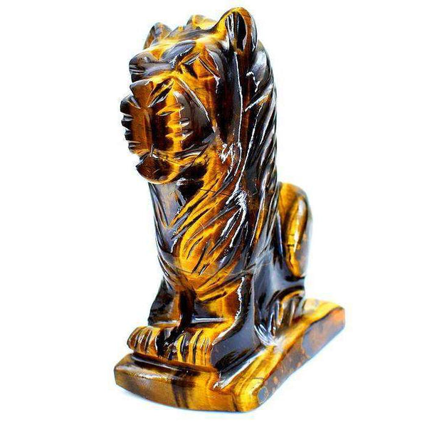 Exclusive Golden Tiger Eye Hand Carved Tiger