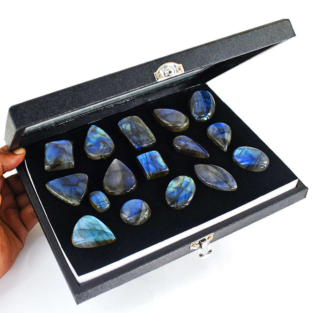 gemsmore:Exclusive Labradorite Untreated Gemstone Cabochon Lot