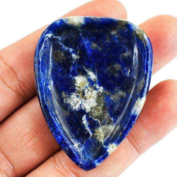 gemsmore:Exclusive Lapis Lazuli Carved Candle Holder