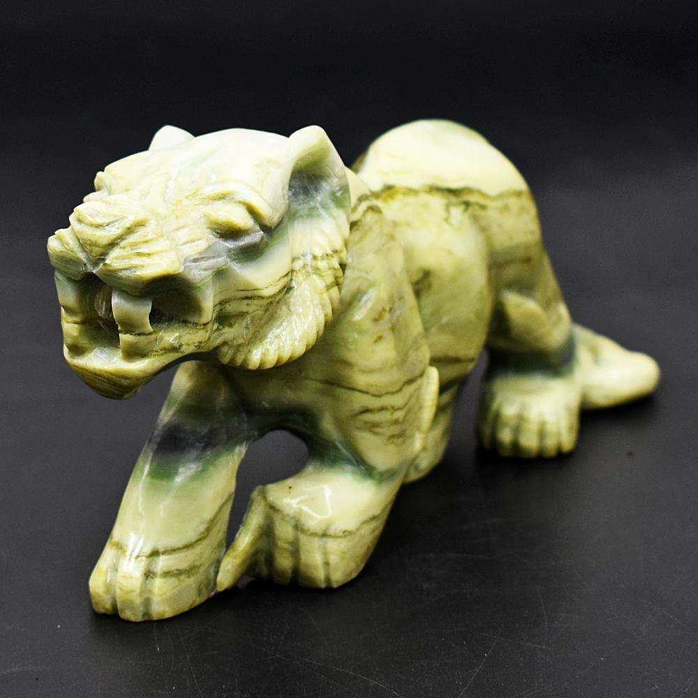 gemsmore:Exclusive Serpentine Hand Carved Tiger