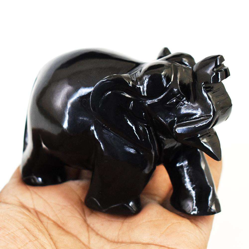 gemsmore:Exclusive Spinel Hand Carved Genuine Crystal Gemstone Carving Elephant