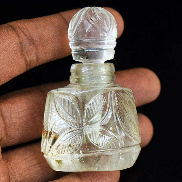 Exclusive White Quartz Hand Carved Genuine Crystal Gemstone Carving Pe