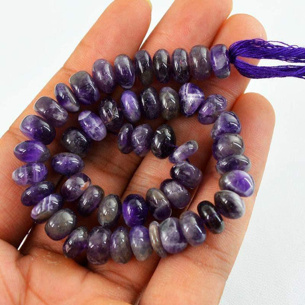 gemsmore:Genuine 171.65 Cts Purple Amethyst Drilled Beads Strand