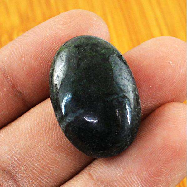 gemsmore:Genuine Amazing Green Jade Oval Shape Untreated Loose Gemstone