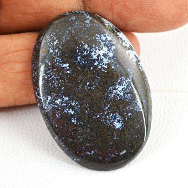 gemsmore:Genuine Amazing Oval Shape Dendrite Opal Untreated Loose Gemstone