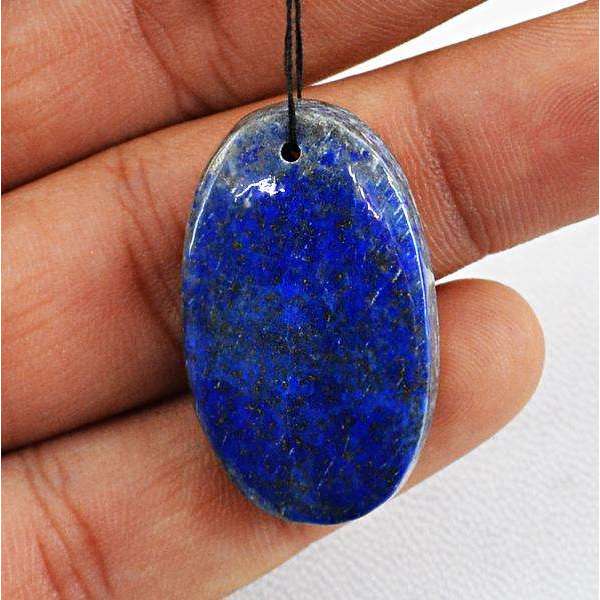 gemsmore:Genuine Amazing Oval Shape Lapis Lazuli Drilled Gemstone