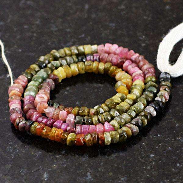 gemsmore:Genuine Amazing Watermelon Tourmaline Drilled Beads Strand