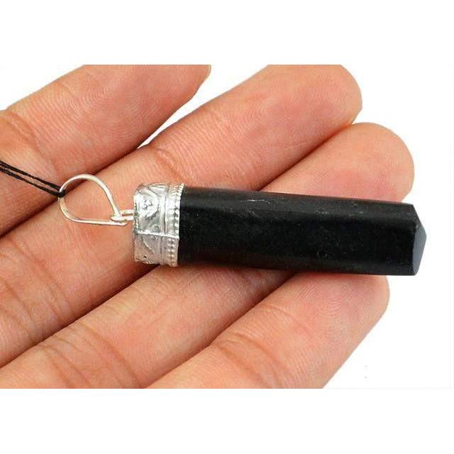 gemsmore:Genuine Black Spinel Healing Point pendant