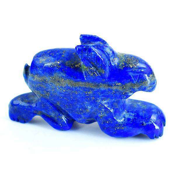 gemsmore:Genuine Blue Lapis Lazuli Carved Bunny