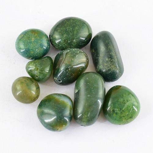 Genuine Drilled Green Jasper Beads Gemstone Lot