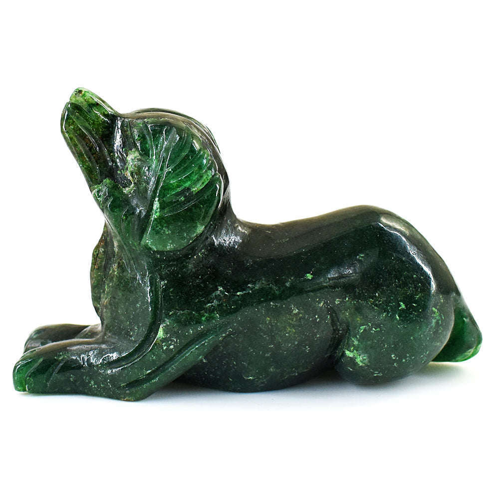 gemsmore:Genuine Jade  Hand Carved Genuine Crystal Gemstone Carving Dog