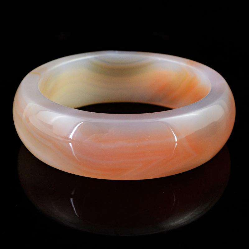 gemsmore:Genuine Onyx Hand Carved Bangle