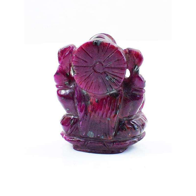 gemsmore:Genuine Rare Top Red Corrundum Ruby Carved Goddess Laksmi