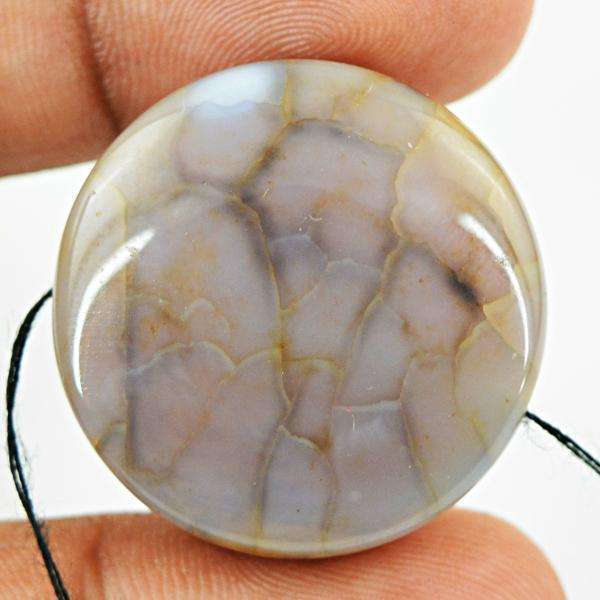 gemsmore:Genuine Round Shape Onyx Loose Drilled Gemstone