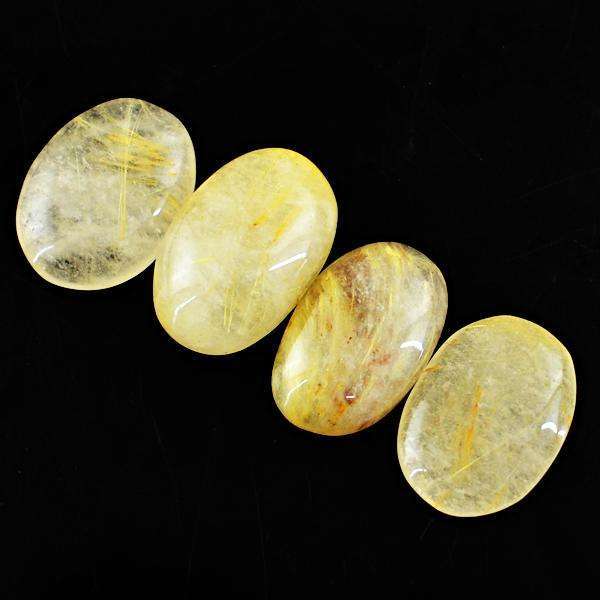 gemsmore:Genuine Rutile Quartz Oval Shape Loose Gemstone Lot