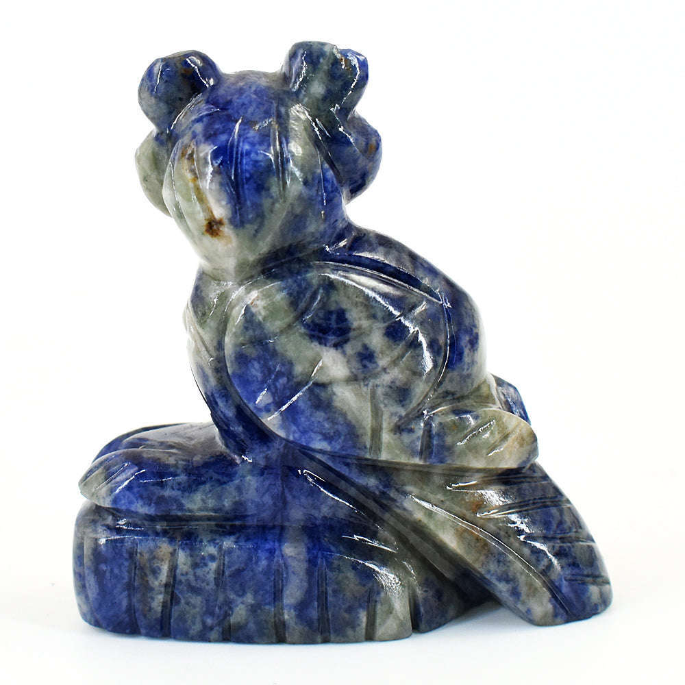 gemsmore:Genuine Sodalite Hand Carved Genuine Crystal Gemstone Carving Owl