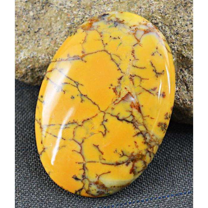 gemsmore:Genuine Spider Web Jasper Oval Shape Untreated Loose Gemstone