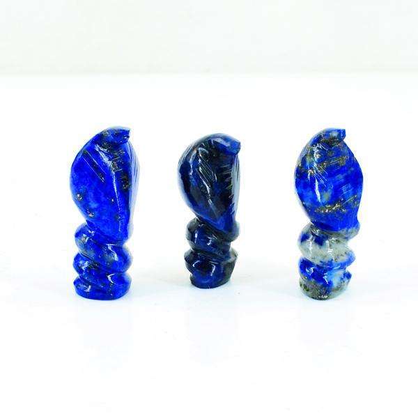 gemsmore:Hand Carved Blue Lapis Lazuli Cobra Lot