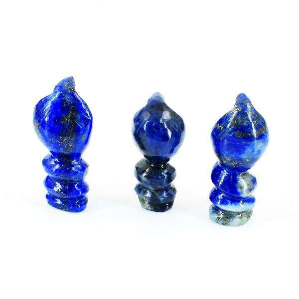 gemsmore:Hand Carved Blue Lapis Lazuli Cobra Lot