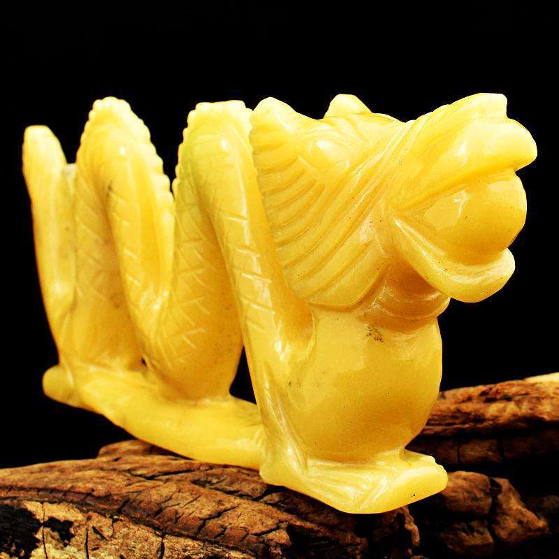 gemsmore:Museum Size Aventurine Hand Carved Dragon