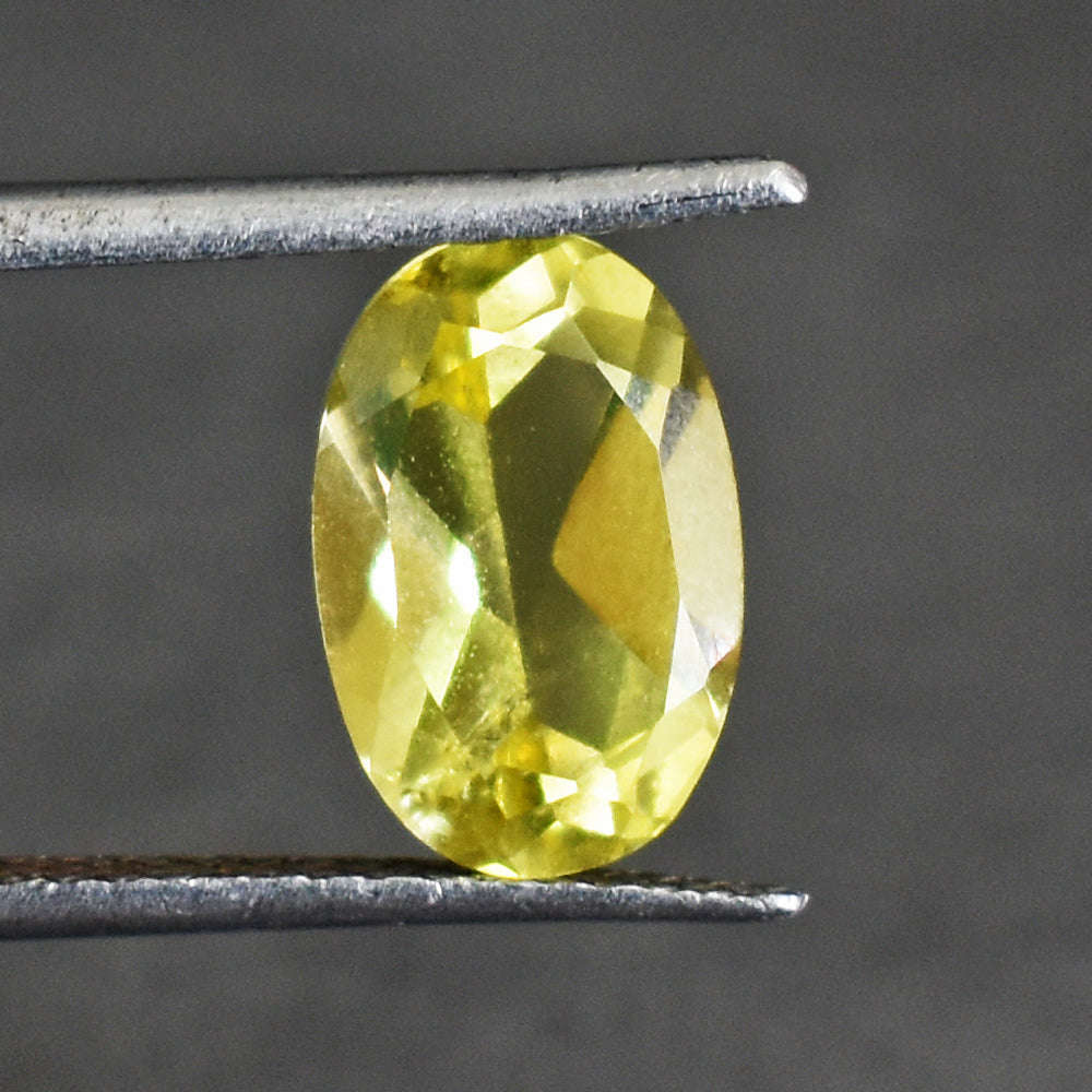 gemsmore:Natural 3 Cts Genuine Lemon Quartz Faceted  Gemstone