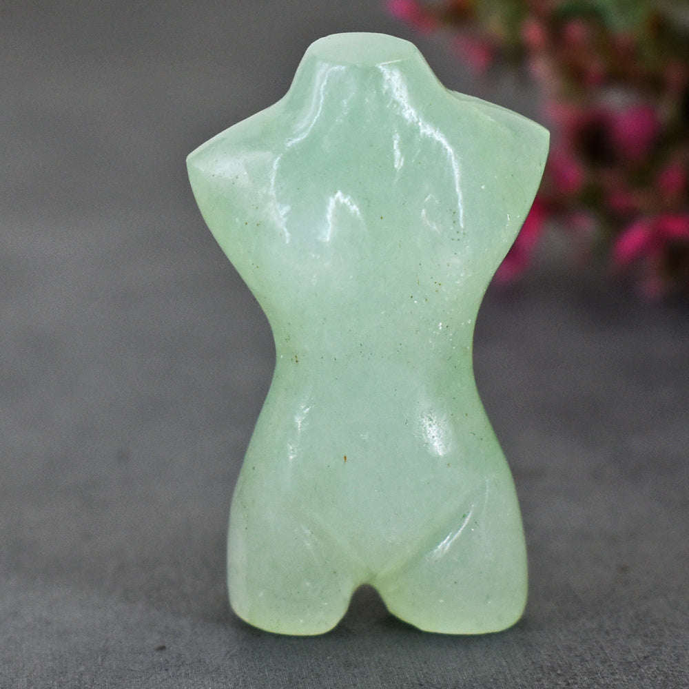 gemsmore:Natural 72 Carats Genuine Aventurine Crystal Goddess Body Gemstone