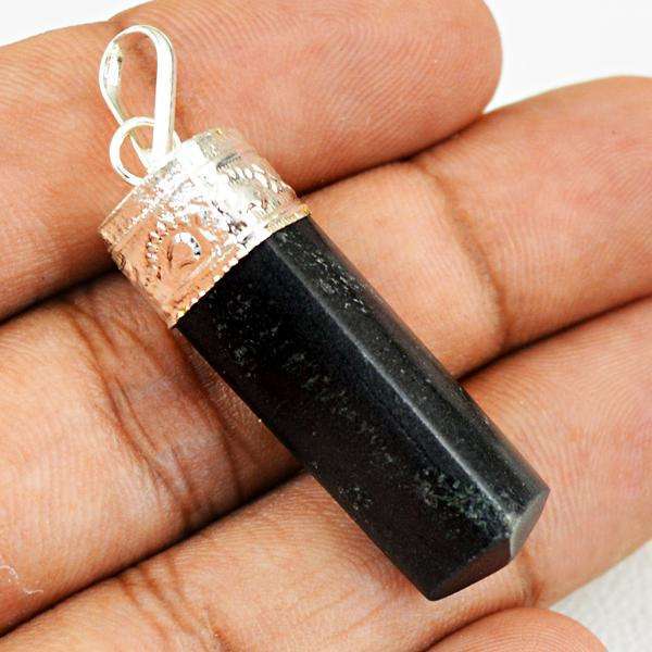 gemsmore:Natural Amazing Black Spinel Healing Pendant