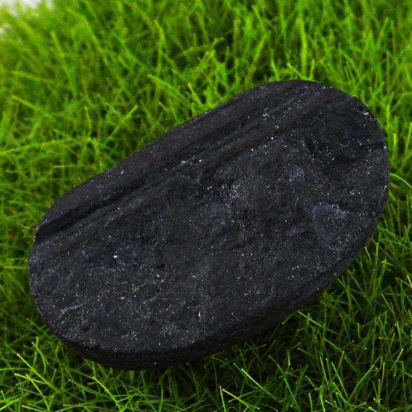 gemsmore:Natural Amazing Oval Shape Black Tourmaline Druzy Loose Gemstone