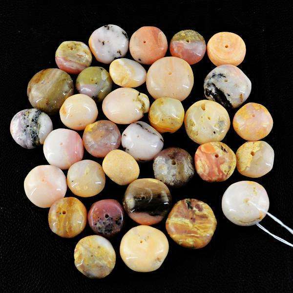 gemsmore:Natural Amazing Pink Australian Opal Drilled Beads Lot