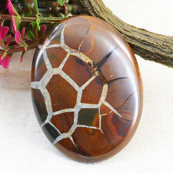 gemsmore:Natural Amazing Septarian Agate Oval Shape Untreated Loose Gemstone