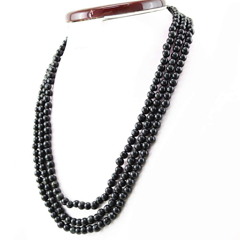 Black Spinel Necklace With Silver Diamond Pendant | Mabel Chong