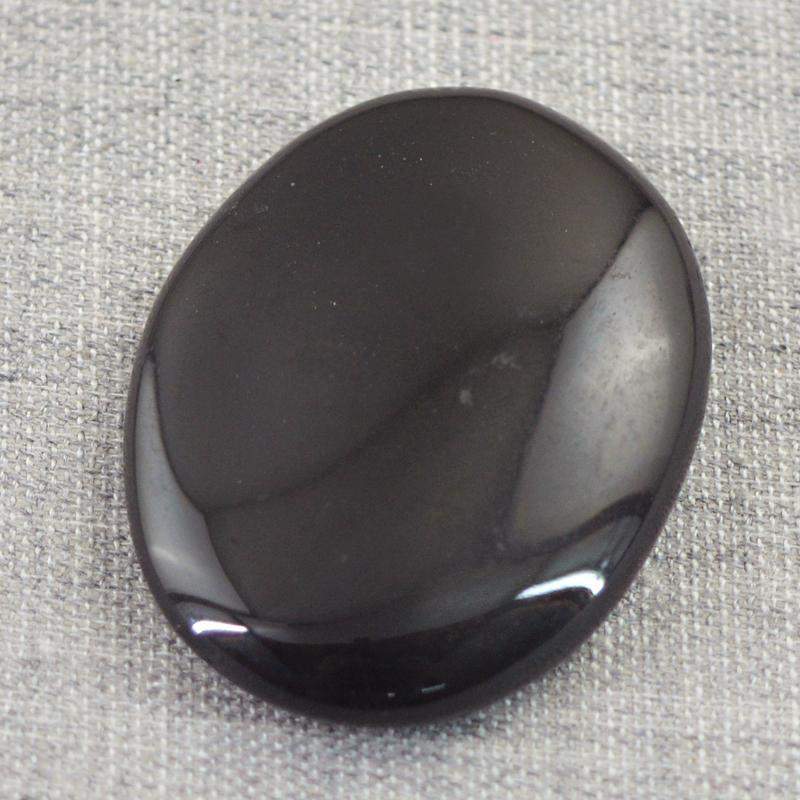 gemsmore:Natural Black Spinel Oval Shape Loose Gemstone