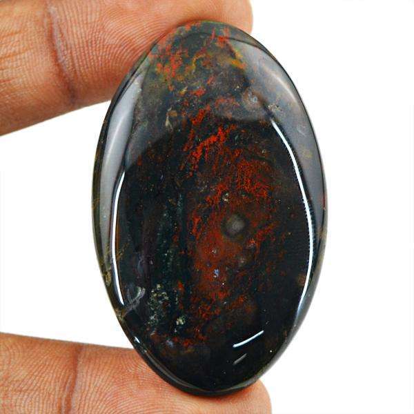 gemsmore:Natural Bloodstone Oval Shape Untreated Loose Gemstone